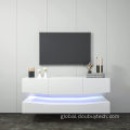 TV Stand Floating Wall Mounted TV Stand with LED Lights Manufactory